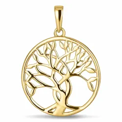 rond boom van het leven hanger in 8 karaat goud