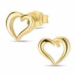 hart oorbellen in 8 karaat goud - Gold Collection