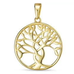 17 mm boom van het leven hanger in 8 karaat goud - Gold Collection