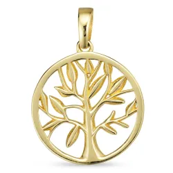 14 mm boom van het leven hanger in 8 karaat goud - Gold Collection
