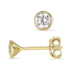 4 mm oorsteker in 8 karaat goud met zirkoon - Gold Collection