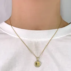 sterrenbeeld maagd zirkoon hanger in 8 karaat goud - Gold Collection