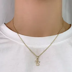 engel zirkoon hanger in 8 karaat goud - Gold Collection