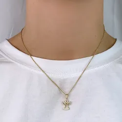 engel zirkoon hanger in 8 karaat goud - Gold Collection