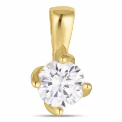 zirkoon hanger in 8 karaat goud - Gold Collection