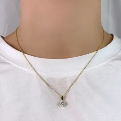 zirkoon hanger in 8 karaat goud - Gold Collection