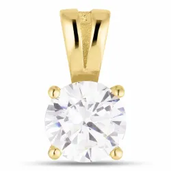 zirkoon hanger in 8 karaat goud - Gold Collection