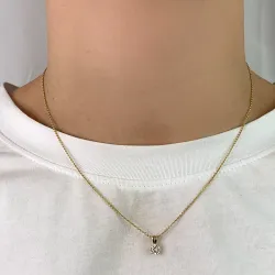 zirkoon hanger in 8 karaat goud - Gold Collection