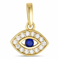 ogen zirkoon hanger in 8 karaat goud - Gold Collection