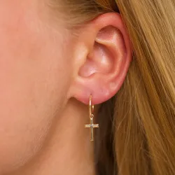 12 mm kruis creool in 9 karaat goud