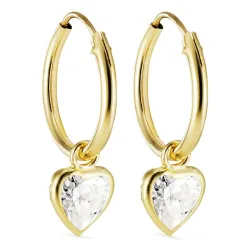 12 mm hart creool in 9 karaat goud - Gold Collection