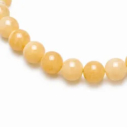 gele jadesteen ketting in verguld staal - AURA