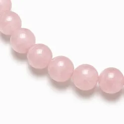 roze kwarts ketting in verguld staal - AURA
