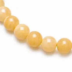 gele jadesteen armband in verguld staal - AURA