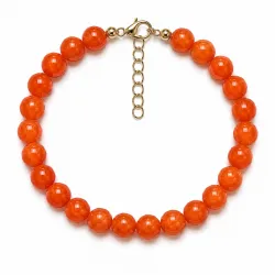 geel calcedon armband in verguld staal - AURA