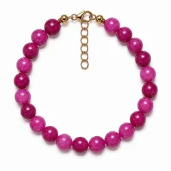 roze toermalijn armband in verguld staal - AURA