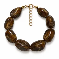 acryl armband in verguld staal - AURA