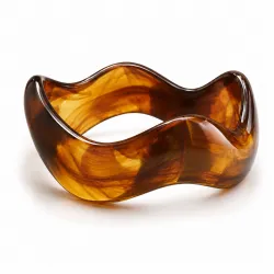 cognac geverfd bangle in hars - AURA