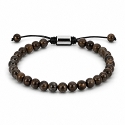bronziet armband in nylon met verstelbaar koord