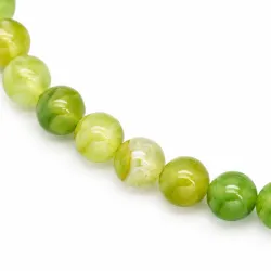 groen agaat ketting in verguld staal - AURA