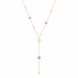geel Y-ketting in verguld staal - AURA
