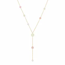 geel Y-ketting in verguld staal - AURA