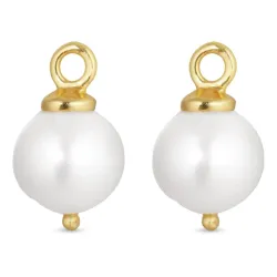 8 mm parel hangers voor oorbellen in verguld zilver - Mix & Match