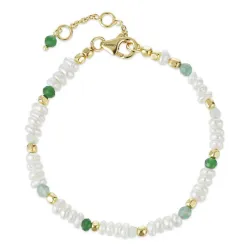 steen armband in verguld sterlingzilver  x   - Loom Stones