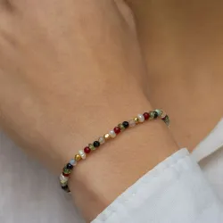 steen armband in verguld sterlingzilver  x   - Loom Stones