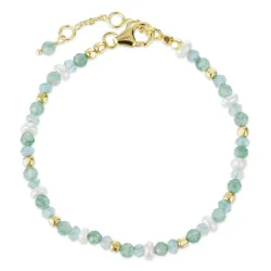 steen armband in verguld sterlingzilver  x   - Loom Stones