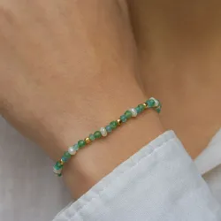 steen armband in verguld sterlingzilver  x   - Loom Stones