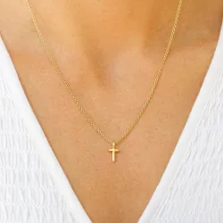 letter t hanger met ketting in verguld sterlingzilver - My Letter