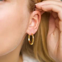 25 mm creool in verguld zilver