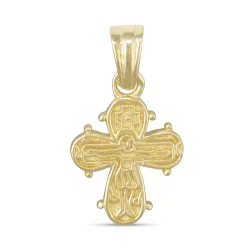 10,5 x 12,5 mm dagmarkruis hanger in verguld sterlingzilver - Amoré