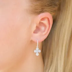 dagmarkruis oorbellen in zilver - Amoré