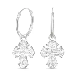 16,5 mm dagmarkruis creool in zilver
