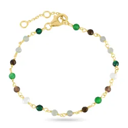 groen armband in verguld sterlingzilver