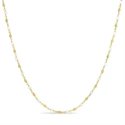 Maanesten ketting in verguld sterlingzilver 38 + 5 cm x 2,85 mm