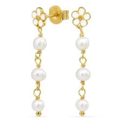 margriet parel ketting oorbellen in verguld sterlingzilver