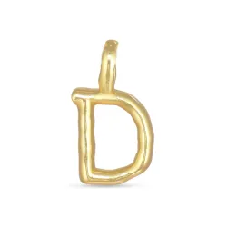 letter d hanger in verguld sterlingzilver - My Letter