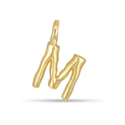 letter m hanger in verguld sterlingzilver - My Letter