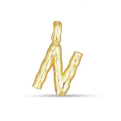 letter n hanger in verguld sterlingzilver - My Letter