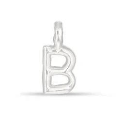letter b hanger in zilver