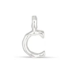 letter c hanger in zilver