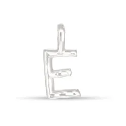 letter e hanger in zilver - My Letter
