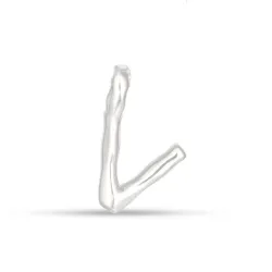 letter v hanger in zilver - My Letter