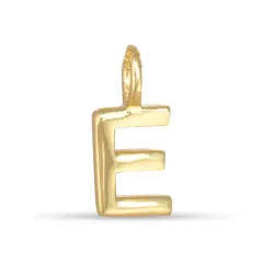 letter e hanger in verguld sterlingzilver