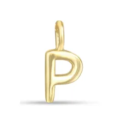 letter p hanger in verguld sterlingzilver