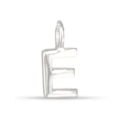 letter e hanger in zilver - My Letter