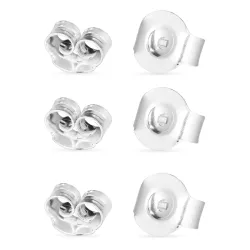 3 paar butterflies in zilver